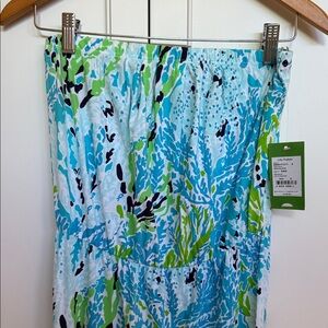 Lilly Pulitzer Blue and Green Maxi Skirt
